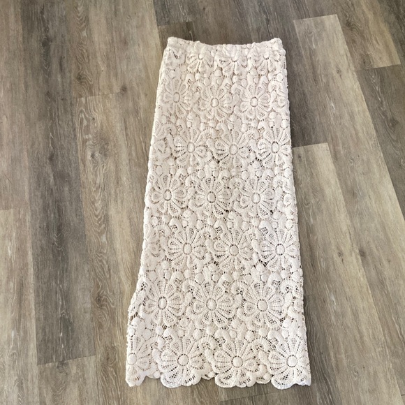 Miou Muse Dresses & Skirts - Crochet Maxi Skirt